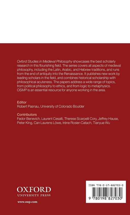 Produktbild: Oxford Studies in Medieval Philosophy Volume 6