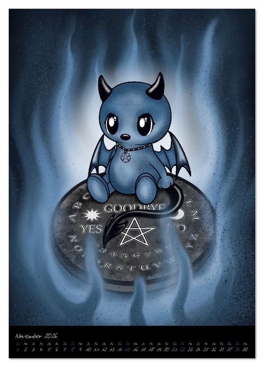 Produktbild: Gothic Fantasy Tiere (Tischkalender 2026 DIN A5 hoch), CALVENDO Monatskalender