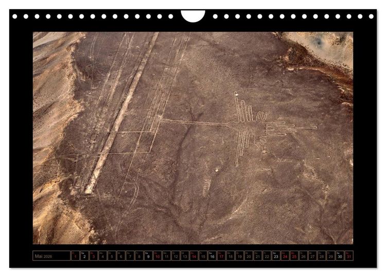 Produktbild: Die NAZCA Linien - Geheimnisvolle Figuren (Wandkalender 2026 DIN A4 quer), CALVENDO Monatskalender