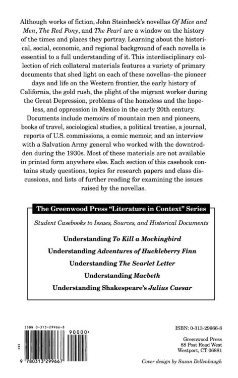 Produktbild: Understanding Of Mice and Men, The Red Pony and The Pearl