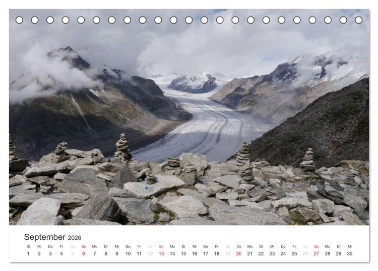 Produktbild: Bergwelten - Vom Voralpenland zu den Zentralalpen (Tischkalender 2026 DIN A5 quer), CALVENDO Monatskalender