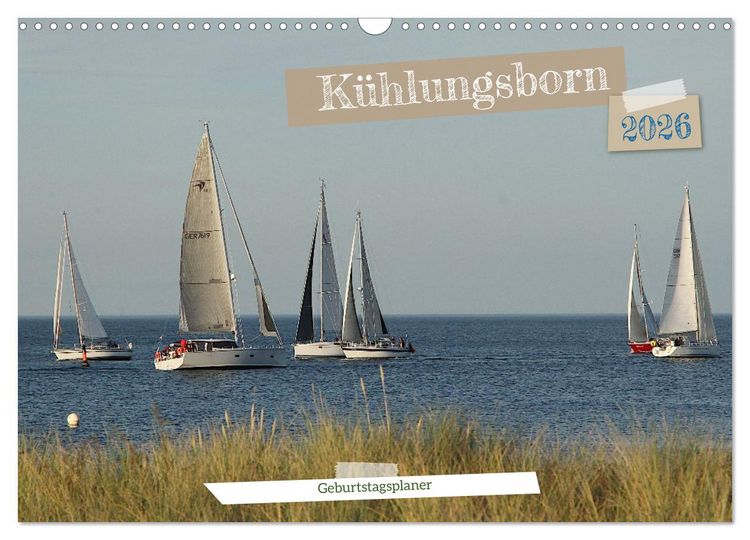 Produktbild: K&uuml;hlungsborn Geburtstagsplaner (Wandkalender 2026 DIN A3 quer), CALVENDO Monatskalender