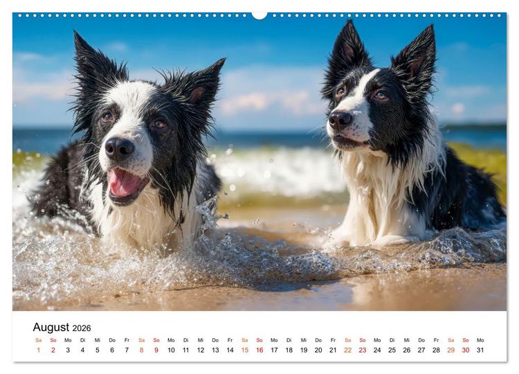 Produktbild: Border Collies H&uuml;teprofis (Wandkalender 2026 DIN A2 quer), CALVENDO Monatskalender