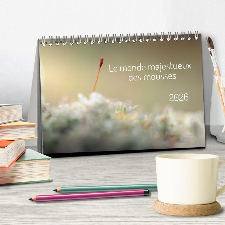 Produktbild: Le monde majestueux des mousses (Calendrier de bureau 2026 DIN A5 vertical), CALVENDO calendrier mensuel