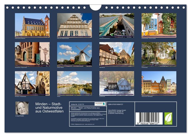 Produktbild: Minden &ndash; Stadt- und Naturmotive aus Ostwestfalen (Wandkalender 2026 DIN A4 quer), CALVENDO Monatskalender