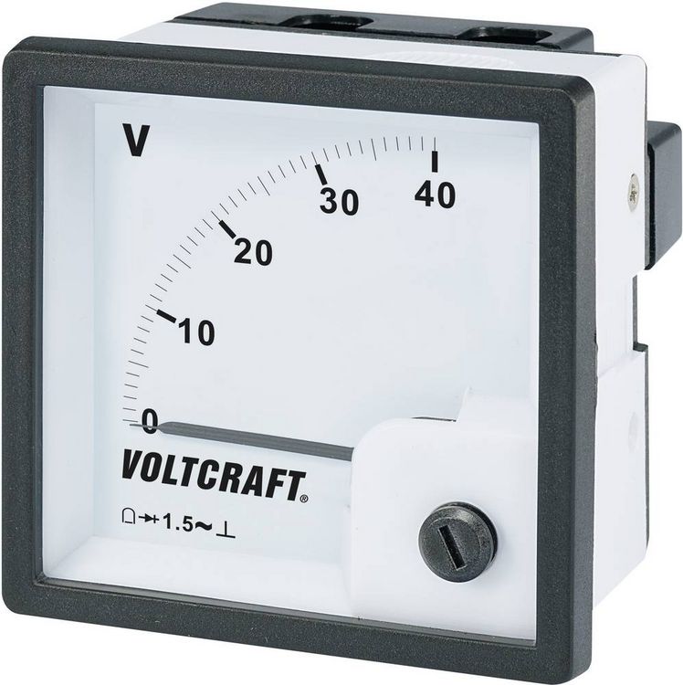 Produktbild: VOLTCRAFT AM-72x72/40V AM-72x72/40V Analog-Einbaumessger&auml;t AM-72x72/40V 40V Drehspule
