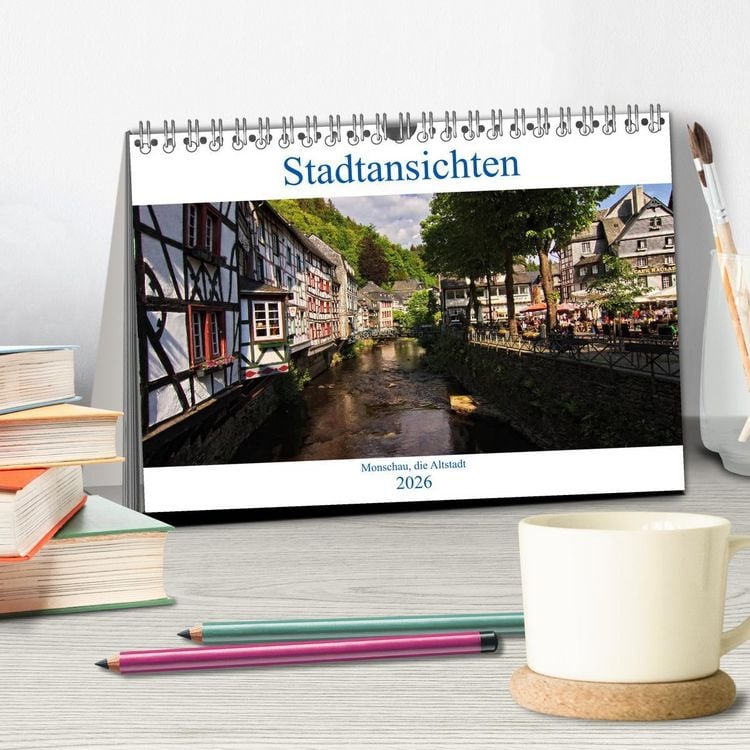 Produktbild: Stadtansichten, Monschau die Altstadt (Tischkalender 2026 DIN A5 quer), CALVENDO Monatskalender
