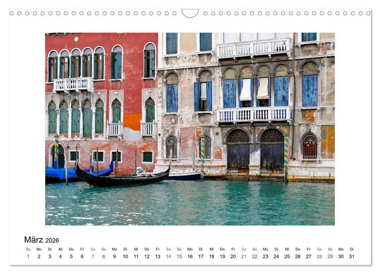 Produktbild: Venedig - Verg&auml;ngliche Sch&ouml;nheit (Wandkalender 2026 DIN A3 quer), CALVENDO Monatskalender