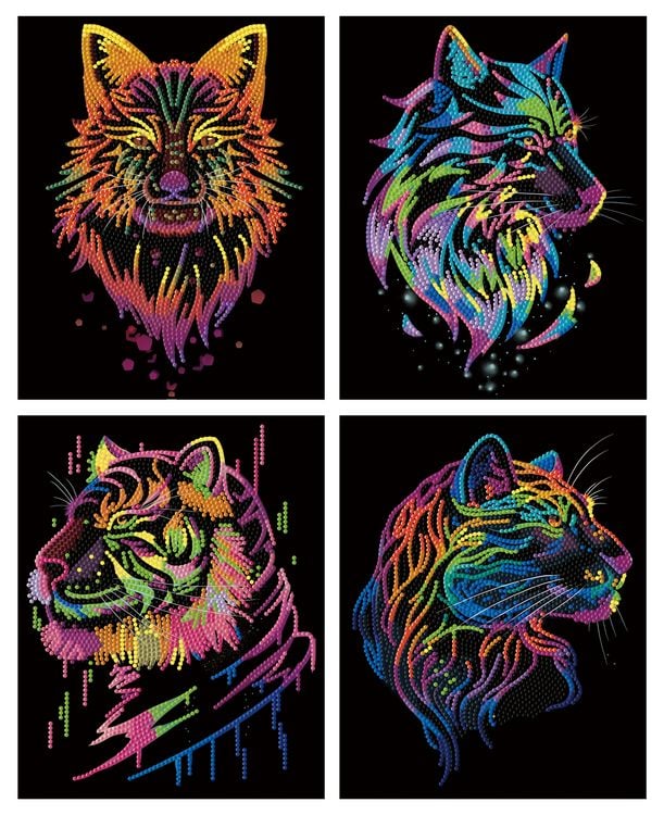 Produktbild: Diamond Painting Neon Raubkatzen