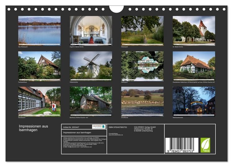 Produktbild: Impressionen aus Isernhagen (Wandkalender 2026 DIN A4 quer), CALVENDO Monatskalender