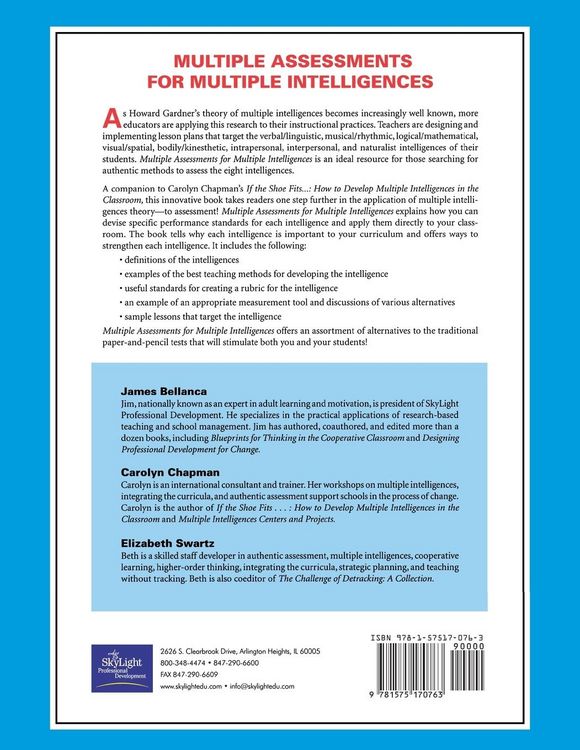 Produktbild: Multiple Assessments for Multiple Intelligences