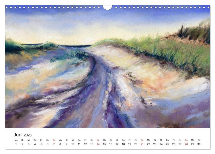 Produktbild: Das Meer in Pastellkreide (Wandkalender 2026 DIN A3 quer), CALVENDO Monatskalender