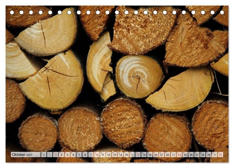 Produktbild: HOLZ - Stapel und St&auml;mme (Tischkalender 2027 DIN A5 quer), CALVENDO Monatskalender
