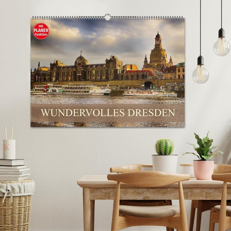 Produktbild: WUNDERVOLLES DRESDEN (Wandkalender 2026 DIN A2 quer), CALVENDO Monatskalender