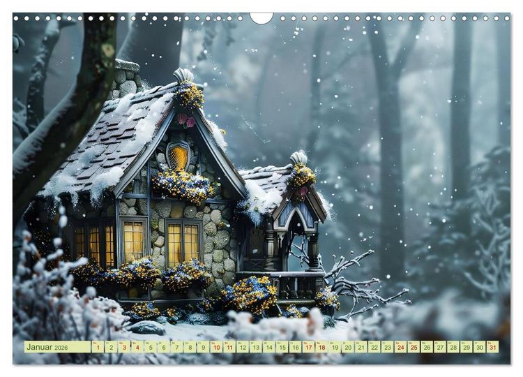 Produktbild: Das kleine H&auml;uschen im Wald (Wandkalender 2026 DIN A3 quer), CALVENDO Monatskalender