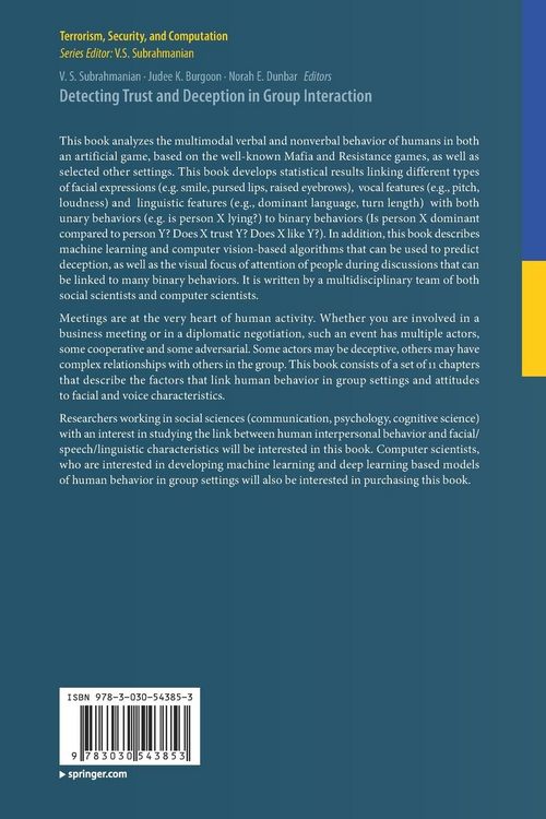 Produktbild: Detecting Trust and Deception in Group Interaction