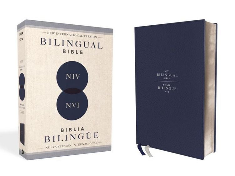 Produktbild: Niv/NVI Bilingual Bible, Revised Text 2022, Leathersoft, Navy / Niv/Nvi, Biblia Biling&uuml;e, Revisi&oacute;n 2022, Leathersoft, Azul A&ntilde;il