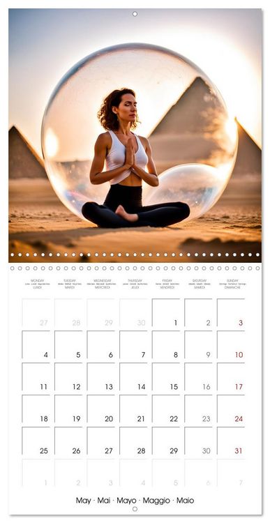 Produktbild: Soap bubble yoga dreams - AI Yoga journeys (Wall Calendar 2026 12 &times; 12 Inch) CALVENDO 12 Month Wall Calendar