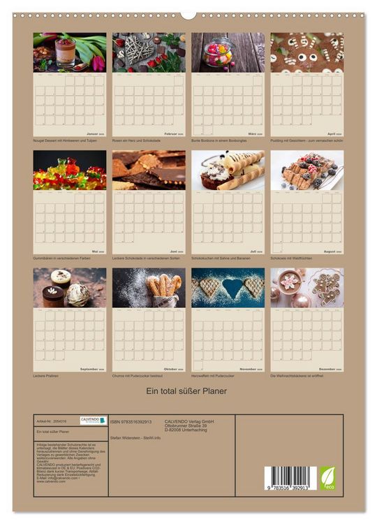 Produktbild: Ein total s&uuml;&szlig;er Planer (hochwertiger Premium Wandkalender 2026 DIN A2 hoch), Kunstdruck in Hochglanz