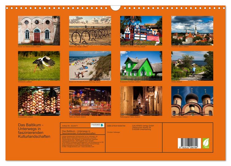 Produktbild: Das Baltikum - Unterwegs in faszinierenden Kulturlandschaften (Wandkalender 2026 DIN A3 quer), CALVENDO Monatskalender