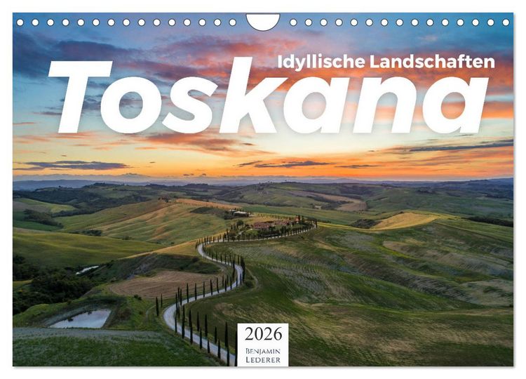 Produktbild: Toskana - idyllische Landschaft (Wandkalender 2026 DIN A4 quer), CALVENDO Monatskalender