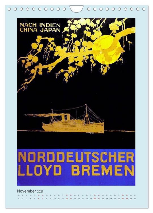 Produktbild: Von Bremen in die Welt - Reisen nach &Uuml;bersee zu Beginn des 20. Jahrhunderts (Wandkalender 2027 DIN A4 hoch), CALVENDO Monatskalender