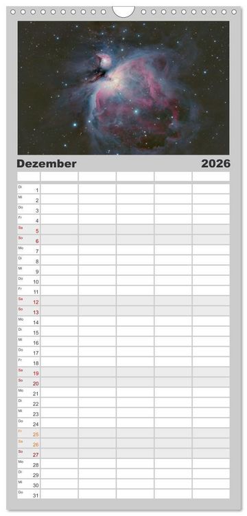 Produktbild: Familienplaner 2026 - Wunder der Milchstra&szlig;e mit 5 Spalten (Wandkalender, 21 x 45 cm) CALVENDO