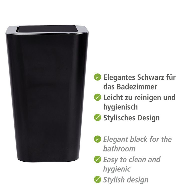 Produktbild: Schwingdeckeleimer Mod. Candy Black, 6 Liter