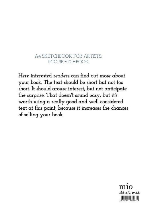 Produktbild: A4 Sketchbook for Artists: Mio Sketchbook