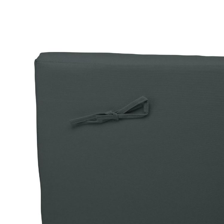 Produktbild: 2x Auflage Sonnenliege mit Kopfkissen anthrazit