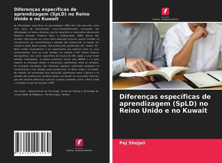 Produktbild: Diferen&ccedil;as espec&iacute;ficas de aprendizagem (SpLD) no Reino Unido e no Kuwait