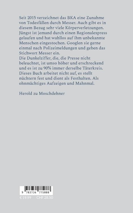 Produktbild: Deutschlands Messertote seit 2015