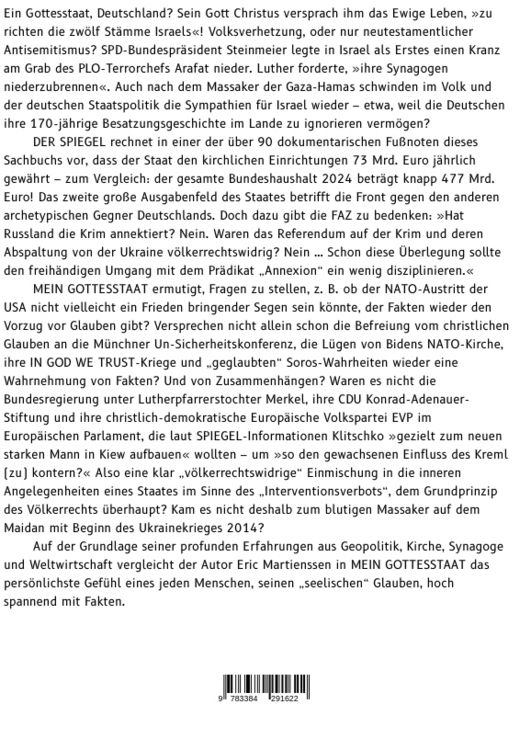 Produktbild: Mein Gottesstaat - 10 Jahre Kriegsbeginn Ukraine qua EU-Anerkennung der Regierung MIT NAZIS GEGEN PUTIN FRAGT JÜDISCHE ALLGEMEINE
