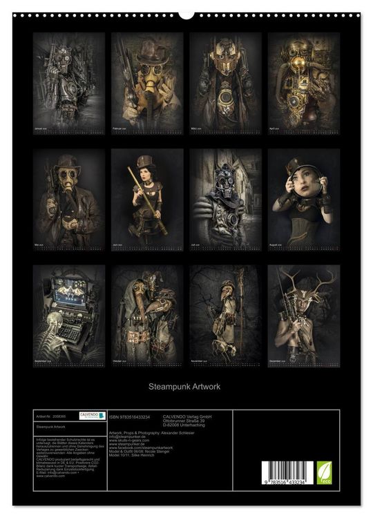 Produktbild: Steampunk Artwork (hochwertiger Premium Wandkalender 2026 DIN A2 hoch), Kunstdruck in Hochglanz