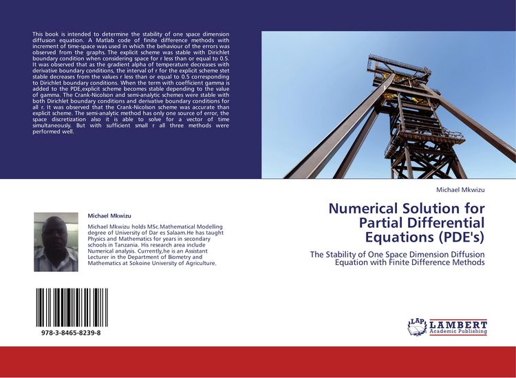 Produktbild: Numerical Solution for Partial Differential Equations (PDE's)