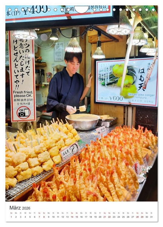 Produktbild: Japanisches Streetfood (Wandkalender 2026 DIN A4 hoch), CALVENDO Monatskalender