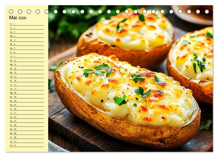 Produktbild: Herzhafte Kartoffeln. Leckeres aus der Super-Knolle (Tischkalender 2026 DIN A5 quer), CALVENDO Monatskalender