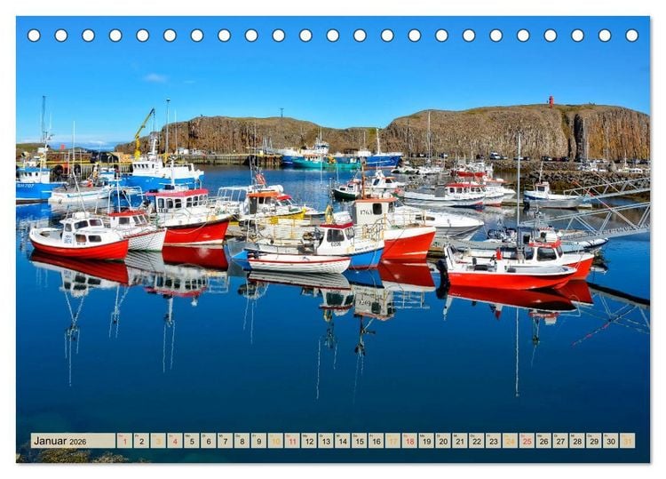 Produktbild: Sch&ouml;ne H&auml;fen zwischen Island und Barbados (Tischkalender 2026 DIN A5 quer), CALVENDO Monatskalender