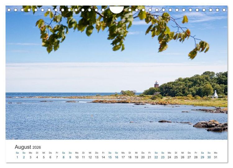 Produktbild: Bornholm - die K&uuml;sten der Ostseeinsel (Wandkalender 2026 DIN A4 quer), CALVENDO Monatskalender