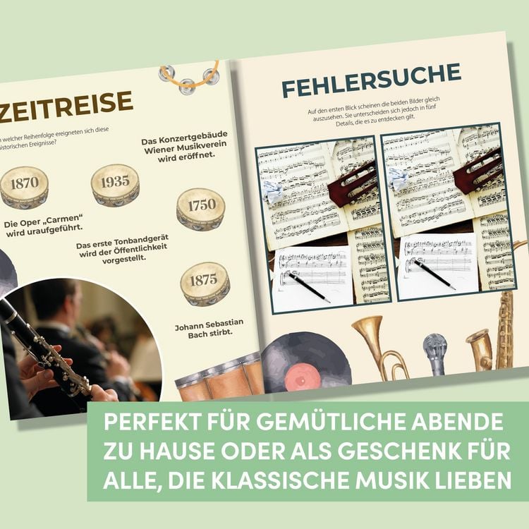 Produktbild: Das Klassik Musik-R&auml;tselbuch. R&auml;tsel und Quizfragen, die ins Ohr gehen