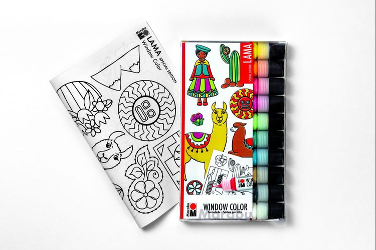 Produktbild: Marabu Window Color fun&fancy Lama 10x25ml