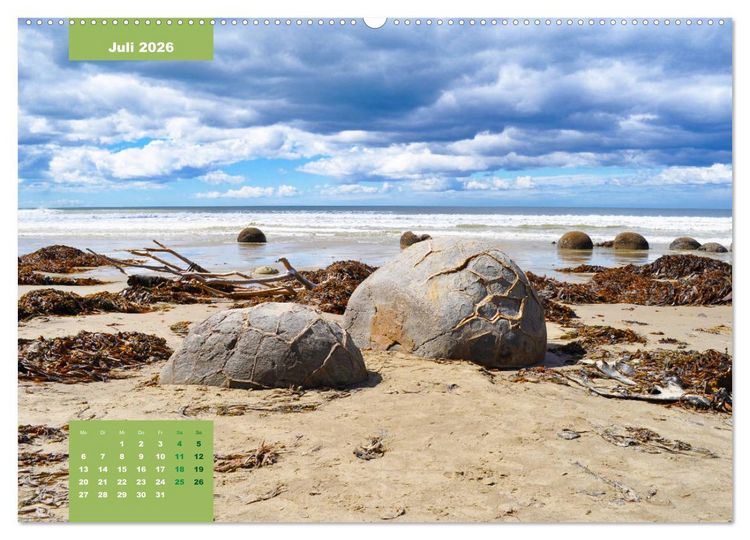 Produktbild: Erlebe mit mir das Naturwunder Neuseeland die S&uuml;dinsel (Wandkalender 2026 DIN A2 quer), CALVENDO Monatskalender