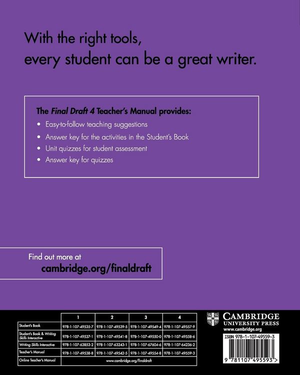 Produktbild: Final Draft Level 4 Teacher's Manual