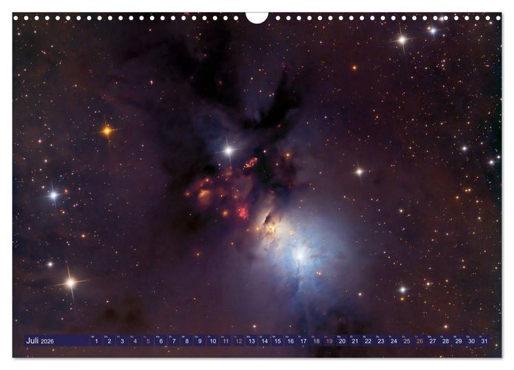 Produktbild: Galaxien, Sterne und Nebel: Leuchten aus dem All (Wandkalender 2026 DIN A3 quer), CALVENDO Monatskalender
