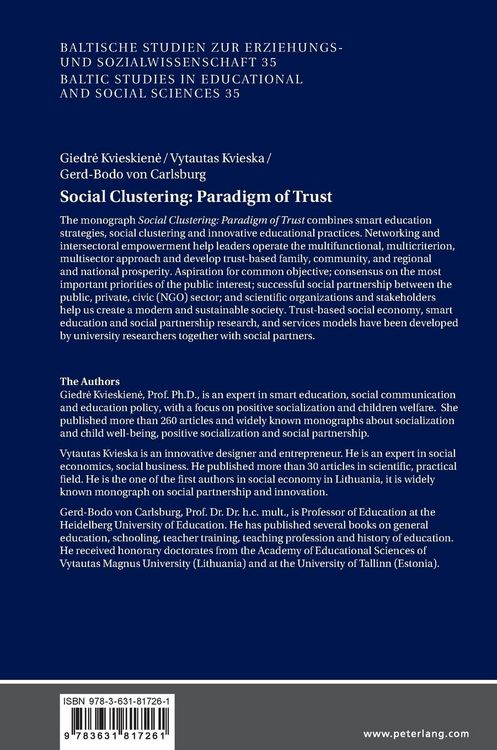 Produktbild: Social Clustering: Paradigm of Trust