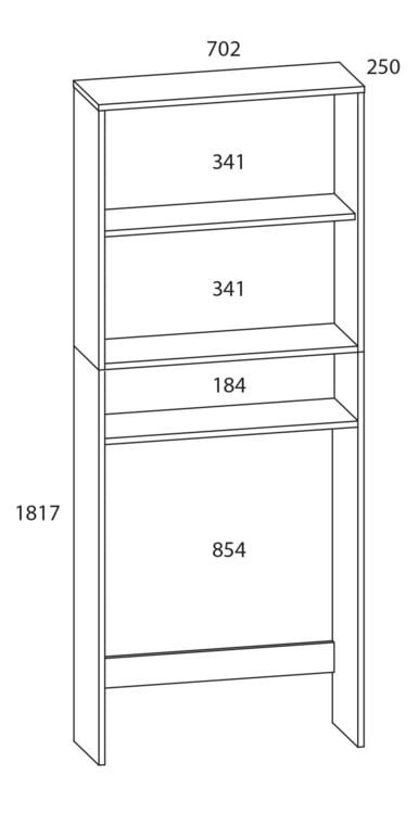 Produktbild: &Uuml;berbauschrank Waschmaschine &Uuml;berbau Schrank Lona