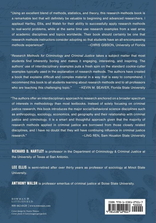 Produktbild: Research Methods for Criminology and Criminal Justice