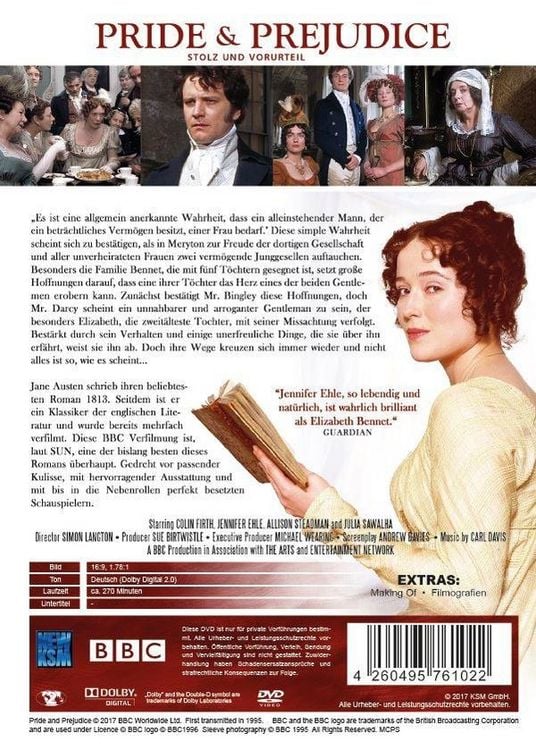 Produktbild: Pride & Prejudice - Jane Austen - Literatur Classics [2 DVDs]