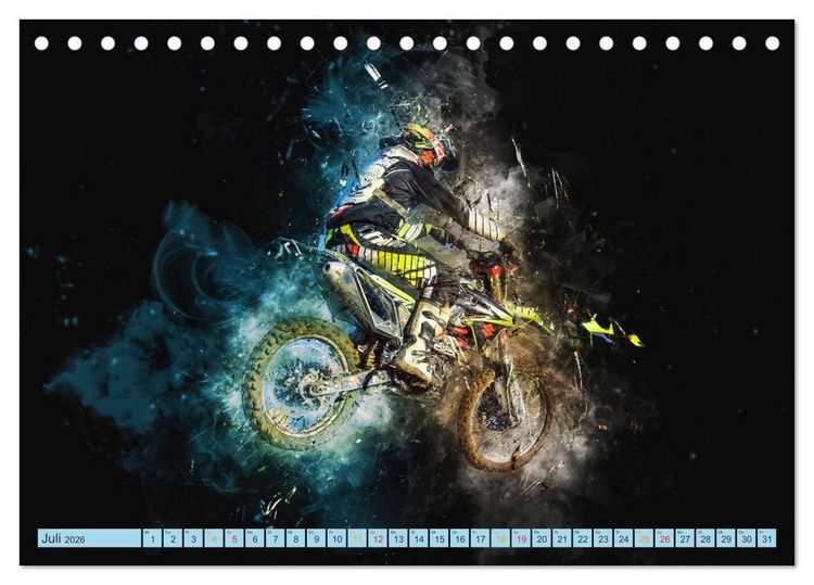 Produktbild: Motocross - extrem cool (Tischkalender 2026 DIN A5 quer), CALVENDO Monatskalender