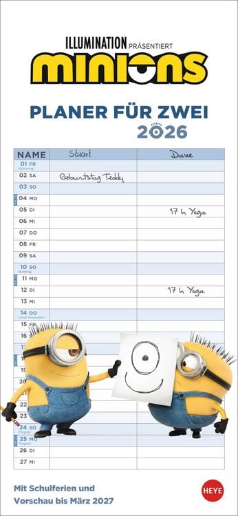Produktbild: Minions Planer für zwei 2026